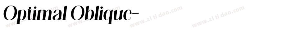 Optimal Oblique字体转换